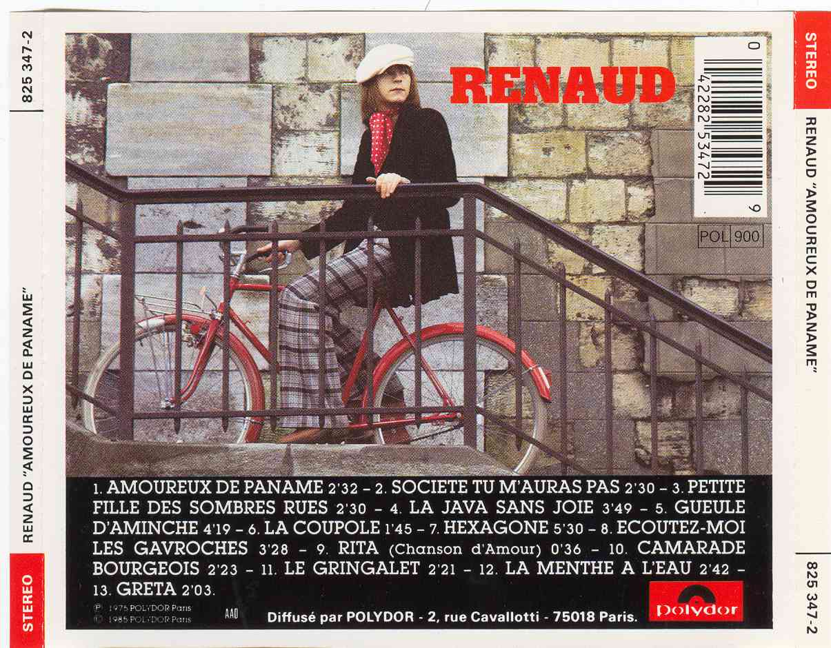 Renaud - Amoureux de paname (back)